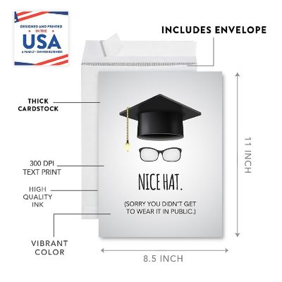 Nice Hat Graduate 8.5x11IN Image 1