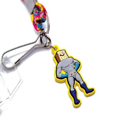 Nickelodeon Ren & Stimpy Lanyard With ID Badge Holder And Removable Charm Image 2