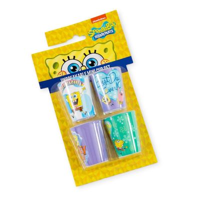 Nickelodeon SpongeBob SquarePants 4-Piece Plastic Mini Cups  Each Hold 2 Ounces Image 1