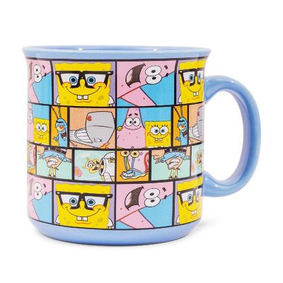 Nickelodeon SpongeBob SquarePants Character Grid 20-Ounce Ceramic Camper Mug Image 1