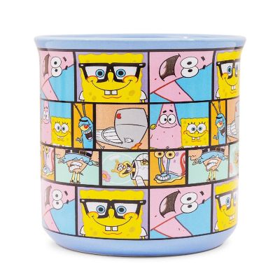 Nickelodeon SpongeBob SquarePants Character Grid 20-Ounce Ceramic Camper Mug Image 1