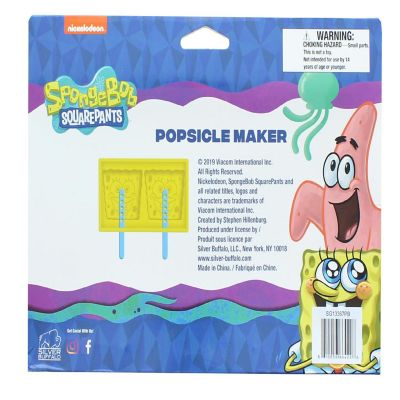 Nickelodeon's Spongebob Squarepants 2-Piece Silicone Ice Popsicle Mold Maker Image 2
