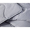 Night Lark  - Cotton Waffle Collection - All-In-One Duvet - Washable Comforter - Queen Size in Gray Image 1