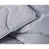 Night Lark  - Cotton Waffle Collection - All-In-One Duvet - Washable Comforter - Twin Size in Gray Image 1