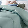Night Lark - Linen Collection - All-In-One Duvet - Comforter Twin Size in Aurora Green Image 1