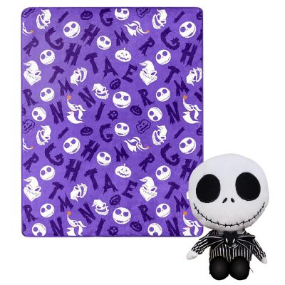 Nightmare Before Christmas Friends Silk Touch Throw Blanket & Plush Pillow Image 1