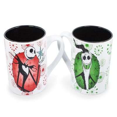 Nightmare Before Christmas Jack Holiday Mugs, Set of 2  Each Holds 14 Ounces Image 1