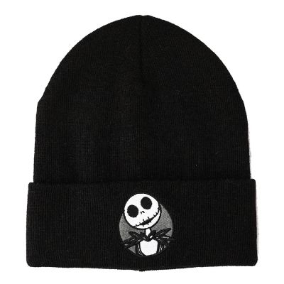 Nightmare Before Christmas Jack Skellington Black Cuff Beanie Image 1