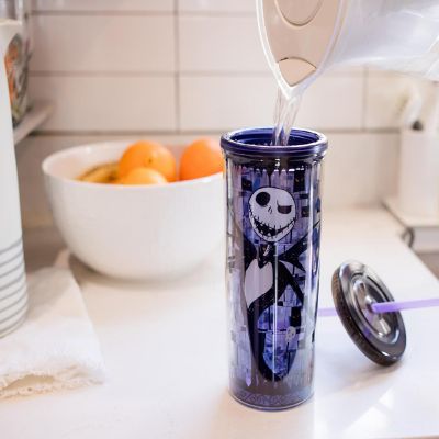 Nightmare Before Christmas Jack Skellington Carnival Cup With Straw  20 Ounces Image 2