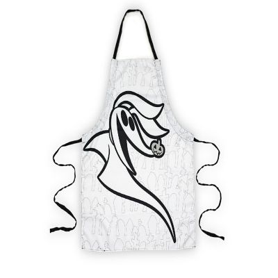 Nightmare Before Christmas Zero Apron - Kitchen Accessory - White &amp; Black Ties Image 1