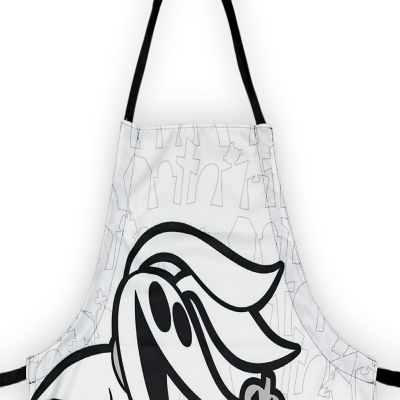 Nightmare Before Christmas Zero Apron - Kitchen Accessory - White &amp; Black Ties Image 1