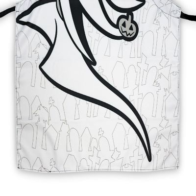Nightmare Before Christmas Zero Apron - Kitchen Accessory - White &amp; Black Ties Image 2