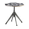 Nikki Chu Black And White Checker Side Table Image 1
