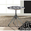 Nikki Chu Black And White Checker Side Table Image 1