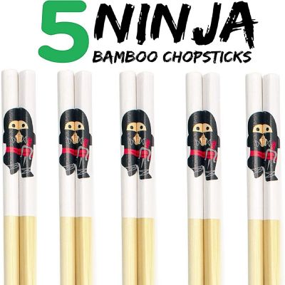 Ninja Bamboo Chopstick Set of 5 Image 1