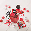 Ninja Lollipop Valentine Exchanges with Card for 12 Image 1