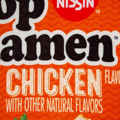 Nissin Top Ramen Chicken Flavor Microplush Throw Blanket  45 x 60 Inches Image 1