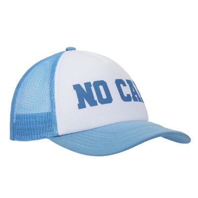 No Cap Blue &amp; White Foam Trucker Hat Image 2