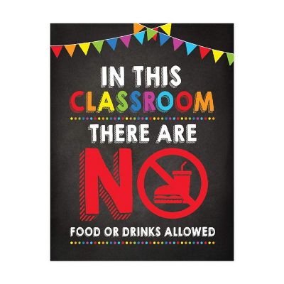 No Food or Drinks Allowed 8.5x11in Image 1