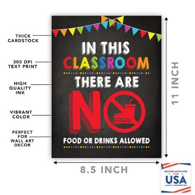 No Food or Drinks Allowed 8.5x11in Image 1