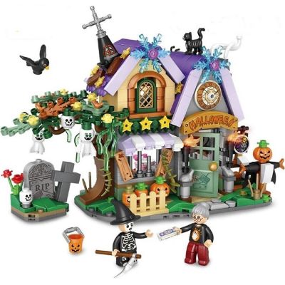 No-Name Halloween Cottage Unique Mini Micro Bricks Building Blocks Image 1