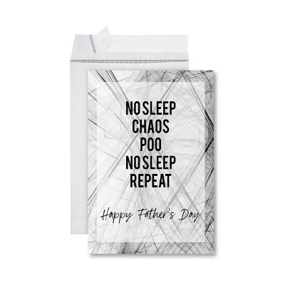 No Sleep Repeat Jumbo Card 8.5x11IN Image 1