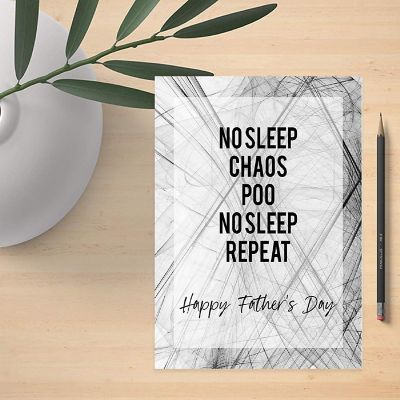 No Sleep Repeat Jumbo Card 8.5x11IN Image 1