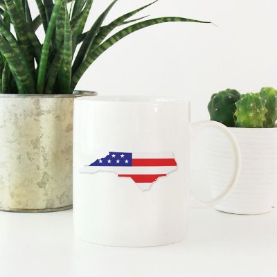 North Carolina US Flag Ceramic Mug Image 1
