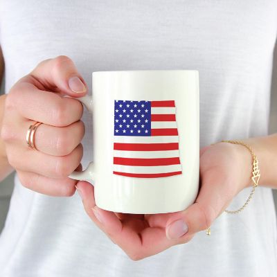 North Dakota US Flag Ceramic Mug Image 1