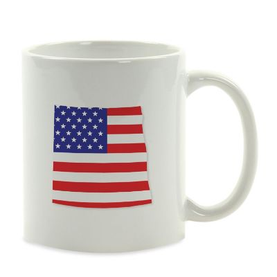 North Dakota US Flag Ceramic Mug Image 2