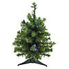 Northlight 1.5' Pre-Lit Canadian Pine Artificial Christmas Tree - Multicolor Lights Image 1