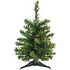 Northlight 1.5' Pre-Lit Medium Canadian Pine Artificial Christmas Tree - Multicolor Lights Image 1