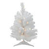 Northlight 1.5' Pre-Lit Snow White Pine Artificial Christmas Tree - Clear LED Lights Image 1
