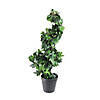 Northlight - 1.8' Green and Black Potted Ivy Spiral Topiary Artificial Christmas Tree - Unlit Image 1