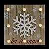 Northlight 10.25" Pre-Lit Red and White 'Let It Snow' Snowflake Wall Decor Image 1