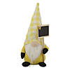 Northlight 10.25" yellow gingham hat springtime gnome with chalk board Image 1