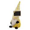 Northlight 10.25" yellow gingham hat springtime gnome with chalk board Image 2