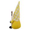 Northlight 10.25" yellow gingham hat springtime gnome with chalk board Image 4