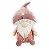 Northlight 10.5" pink springtime floral mushroom gnome Image 1