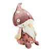 Northlight 10.5" pink springtime floral mushroom gnome Image 2