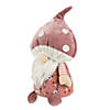 Northlight 10.5" pink springtime floral mushroom gnome Image 3