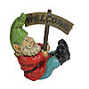 Northlight 10.5" Silly Gnome with Welcome Sign Outdoor Garden Statue Image 1