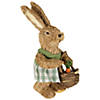 Northlight 10.5" sisal easter bunny rabbit spring figure with carrot basket Image 1