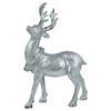Northlight 10.75" Silver Reindeer Glittered Christmas Tabletop Decoration Image 1