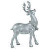 Northlight 10.75" Silver Reindeer Glittered Christmas Tabletop Decoration Image 3