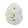 Northlight - 10.75" White Tealight Snowman With Star Cut-Outs Christmas Candle Holder Image 1