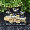 Northlight 10" Bear Family Trio Welcome Sign Outdoor Garden Statue Image 1