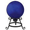 Northlight 10" Blue Mirrored Glass Outdoor Garden Gazing Ball Image 1