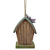 Northlight 10" Brown and Green Hanging Birdhouse with Butterflies Outdoor Garden Decor Image 3