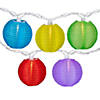 Northlight 10-Count Multi-Color Round Lantern Patio String Light Set 7.25ft. White Wire Image 1